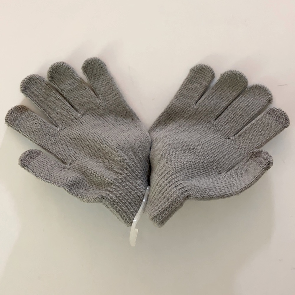 Child’s Tech Touch Gray Gloves OS NWT
